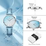 SHENGKE SK Ultra Thin Minialist Creative Starry Sky Women Watch with Genuine Leather Stainless Steel Mesh Band Floral Watch - Image 7